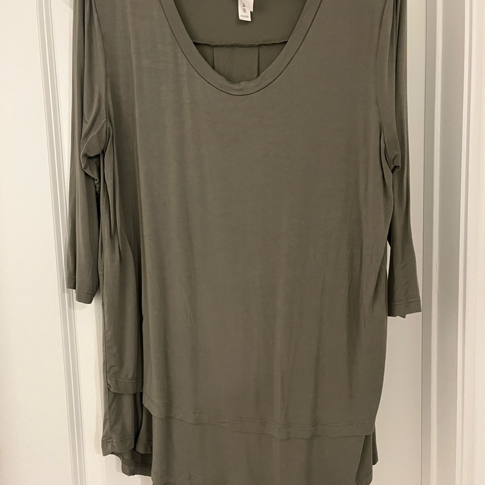 Latched Mama Olive Green Women's Nursing Top